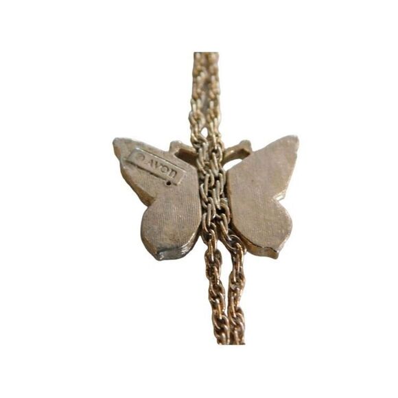 Vintage Dangling Butterfly Pendant Necklace Set Bracelet Hoop Earrings - Picture 5 of 7